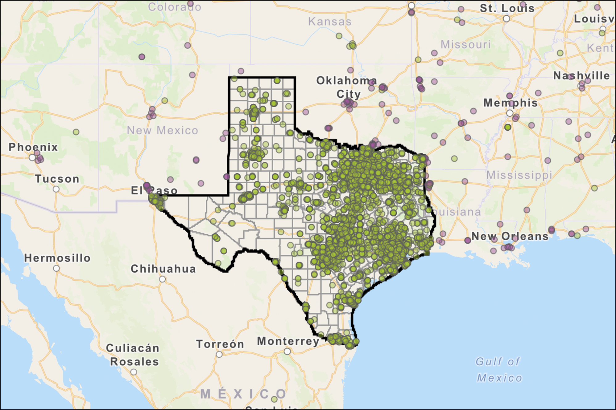 Map of Texas